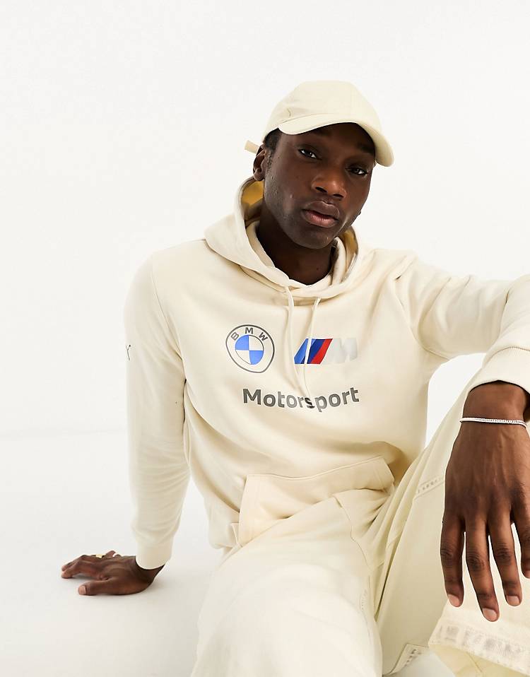 PUMA BMW MMS Essential hoodie in cream